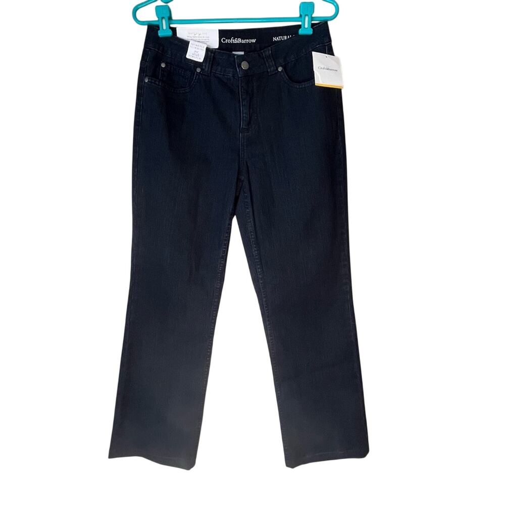 NWT Croft & Barrow Natural Fit Bootcut "Hemmed" Jeans Size 6 Average